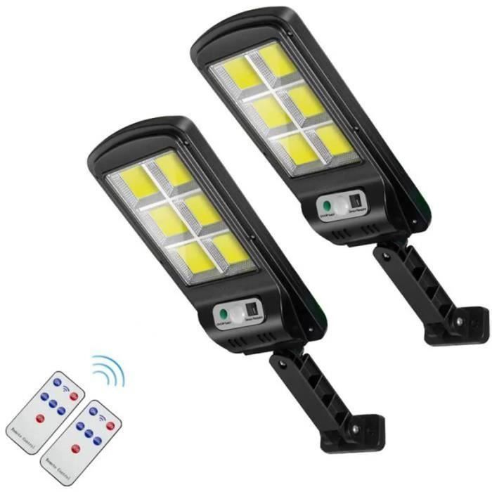 Lampe Solaire - 2 Park - 800W - Étanche IP65 - Détecteur de Mouvement - 3 Modes