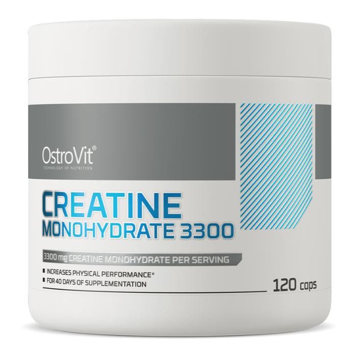 Creatine Monohydrate 3300 120 Caps - Force & Masse Musculaire