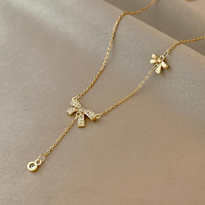 Clémentine Paris Collier décoré en forme de nœud papillon - CG049