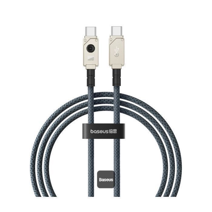 Câble de données et de charge rapide - BASEUS - Unbreakable Series - 100 W - Type-C vers Type-C - 1 m - Blanc