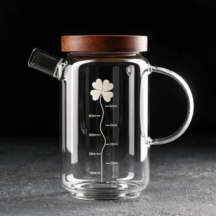 Set de Bouteilles d'huile - Non spécifié - 750ML, 500ML, 300ML - Verre Borosilicate - Couvercle en Bambou