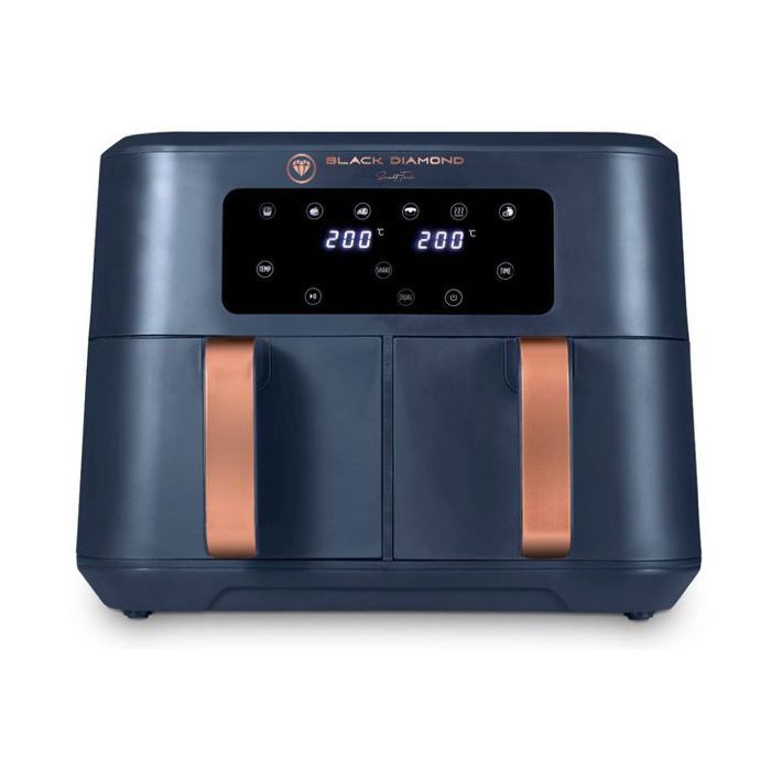 Friteuse sans huile - BLACK DIAMOND - Dual Double Basket Air fryer - 8.5L - 5 en 1 - Sync Finish
