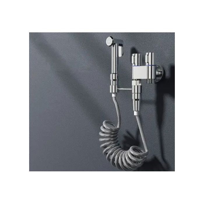 Douchette wc pour salle de bain avec flexible et support pour toilette hygiène;;
