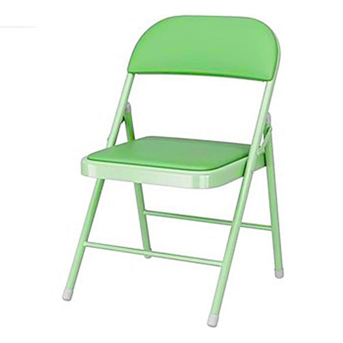 Chaise pliable - HOME DECO FACTORY - Verte - Coussin en PU - Facile à ranger - 1 personne