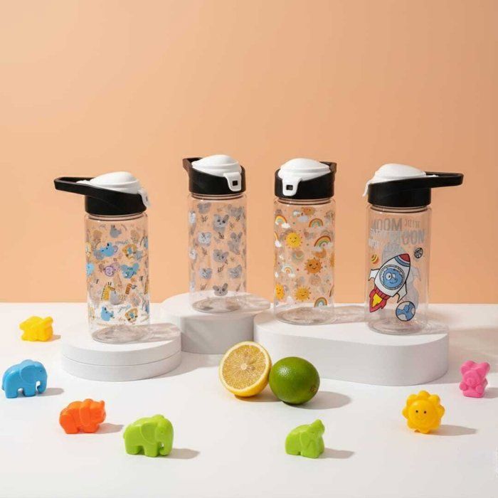 Bouteille d'eau pour Enfants -500ml -sans BPA -Gourde Enfant avec Paille