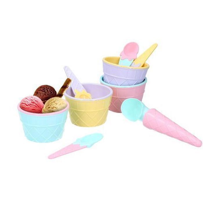 Qlux Pack 9 pièces set Ice Cream crème glacée