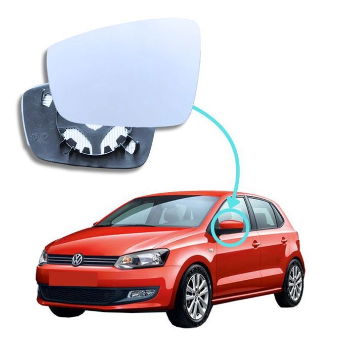 Verre Rétroviseur Gauche Volkswagen Polo (6R1, 6C1)