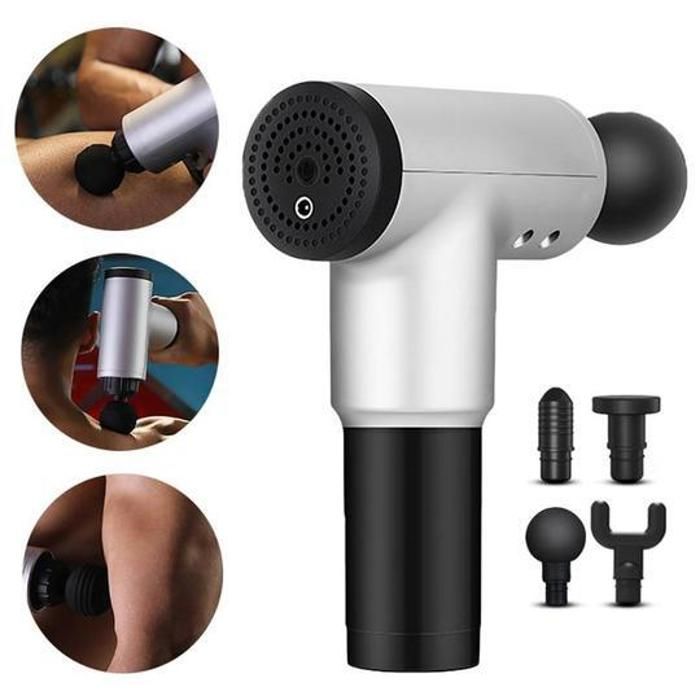 Pistolet de massage - Relaxation - 6 vitesses - Rechargeable - Silencieux