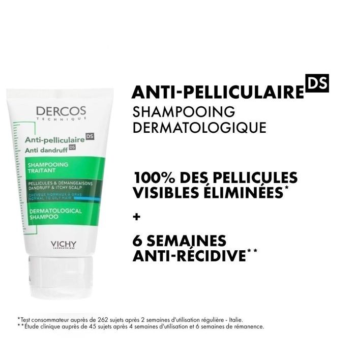 Vichy Dercos Shampoing Anti-Pelliculaire Cheveux Normaux à Gras 50ML