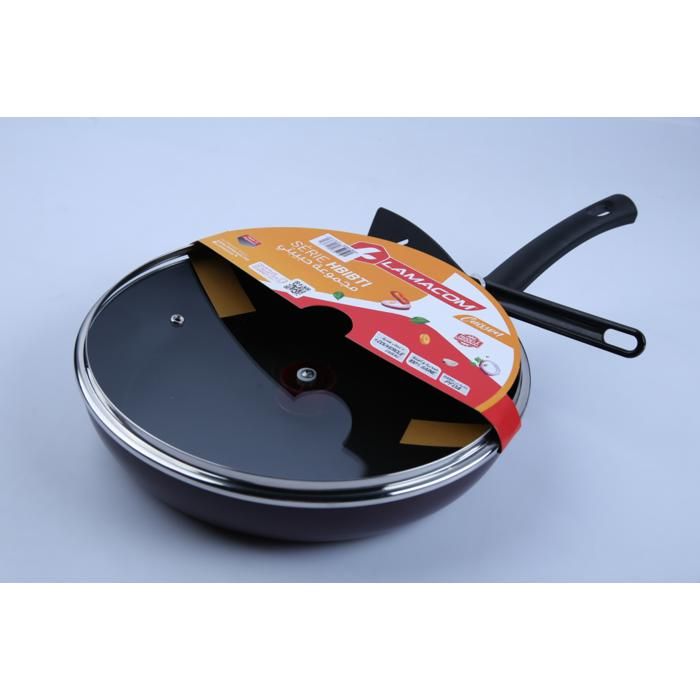 Poêle antiadhésive - LAMACOM - P30T/20C - 30 cm - Compatible tous feux - Nettoyage facile