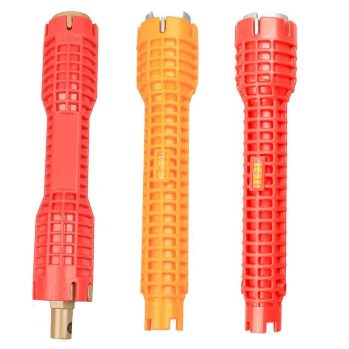 Clé de lavabo pour installateur de robinet et d'évier antidérapant(Couleur aléatoire)
