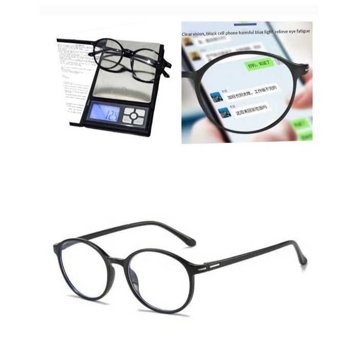 Lunettes de lecture - Ultra légère - Anti-éblouissement - Flexible - Résistantes aux rayures - Noir/Transparent