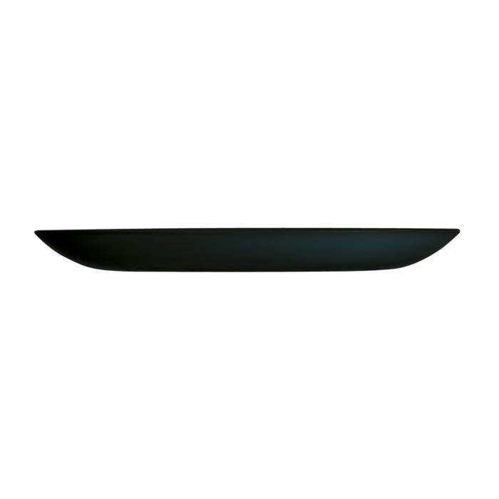 Assiette plate - Luminarc - Diwali Noir - 27 cm - Opale - Résistante au lave-vaisselle