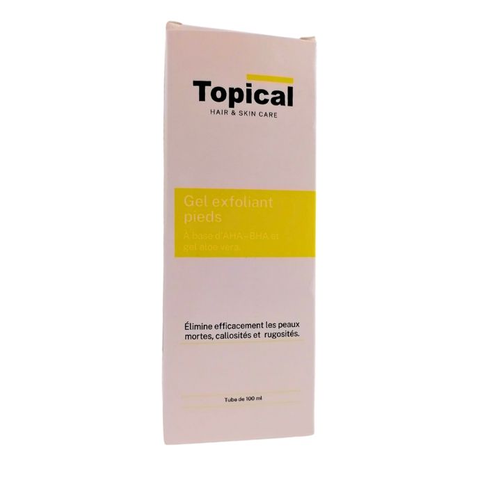 Soin exfoliant pour les pieds - Topical - Gel Exfoliant - 100ml - Sans parabène - Douceur et fraîcheur