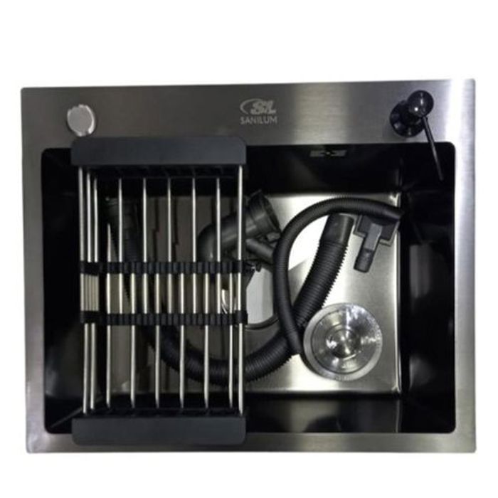 Evier de Cuisine - Sanilum - Irma - Inox - Noir - 55x45 cm