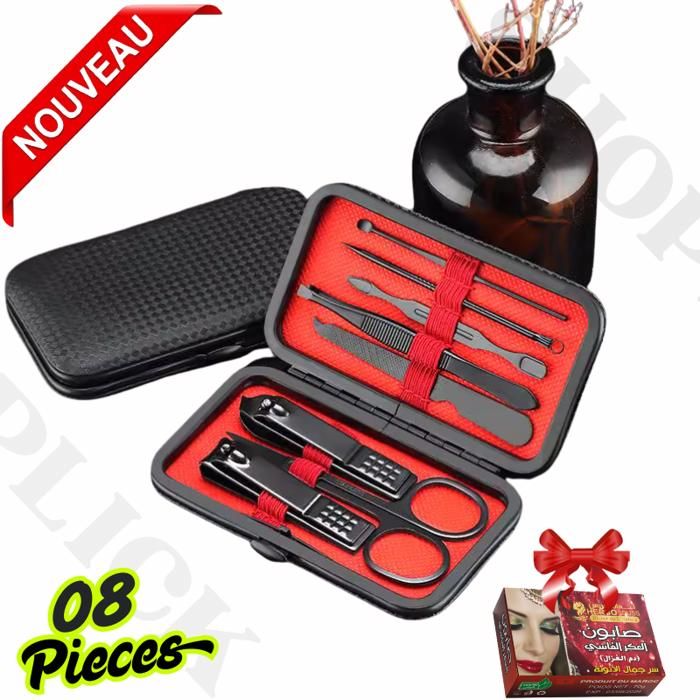coupe-ongles portable 8 pièces Ensemble de coupe-ongles ménager neuf, outil, coupe en acier inoxydable