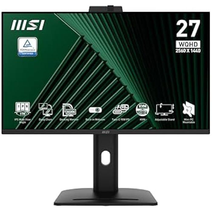 Kontorsmonitor - MSI - PRO MP275QPDG - 27" QHD IPS - 100 Hz - USB-C PD98W