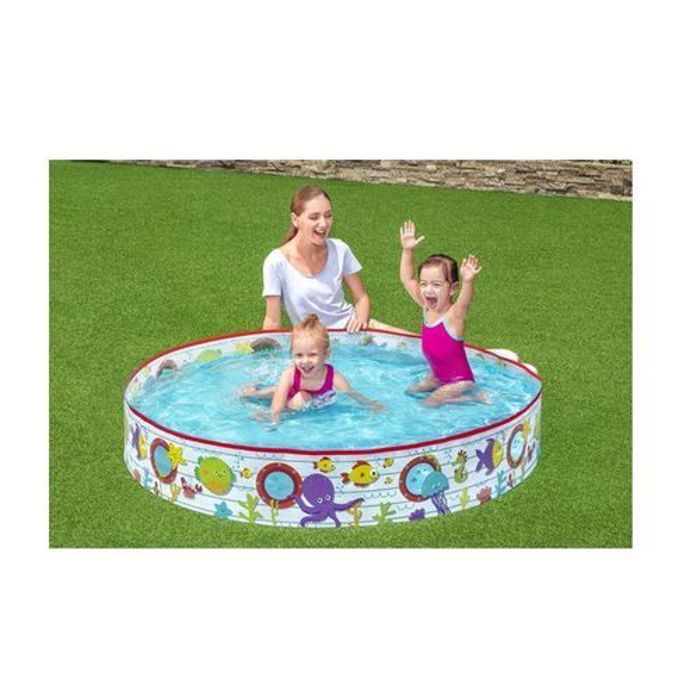 Bestway Piscine Hors Sol Pataugeoire Ronde Fill'n'Fun 152 x 25 cm Poissons océan