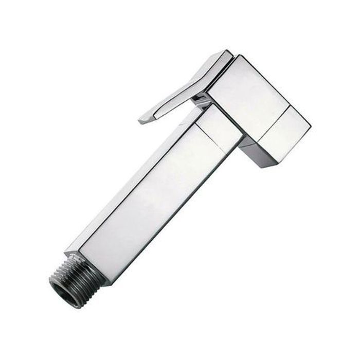 Kit Douchette WC - Assina - Rectangulaire - Inox Chromé - Installation au sol - Durable et élégant