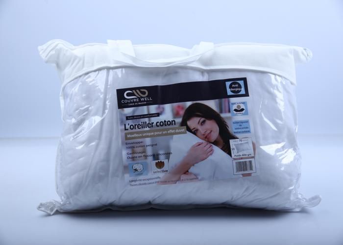 Oreiller 100% Coton Antiallergique 50x70 800g