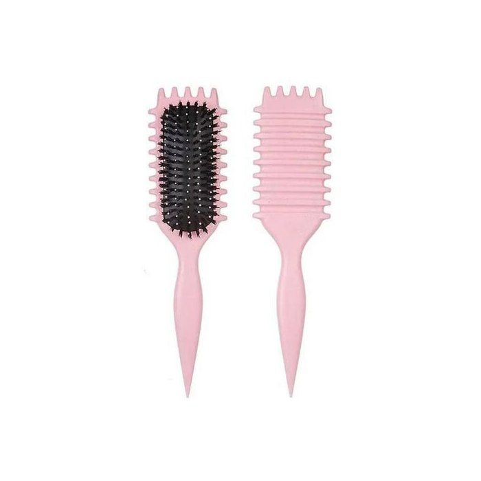 Curl Hair Brush,Brosse à cheveux bouclés,Rose