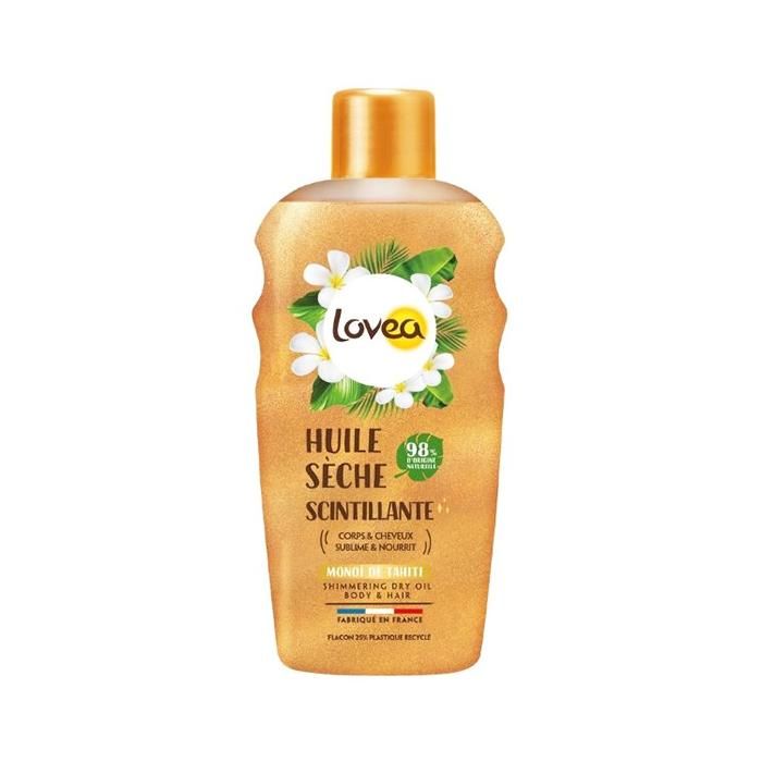 Lovea - Huile Sèche Scintillante - Monoï de Tahiti - Vegan 150ml