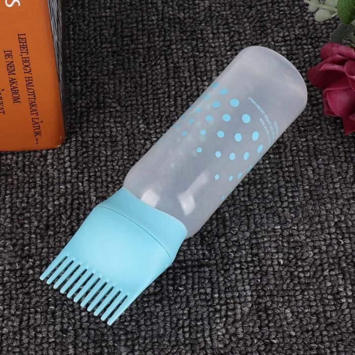 Drfeify Bouteille de teinture capillaire avec peigne pour une coloration facile - 170ml (Bleu)