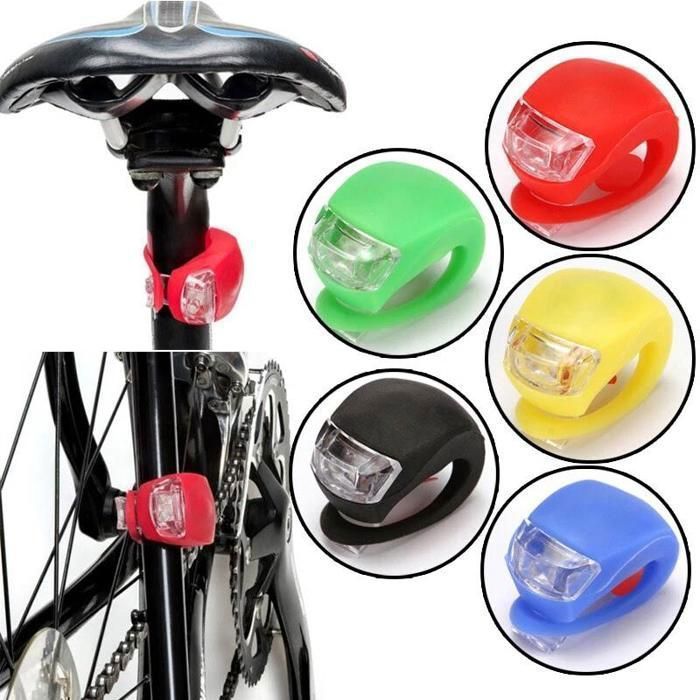 Lampe LED étanche pour vélo, éclairage arrière et avant, accessoires de cyclisme(Couleur aléatoire)