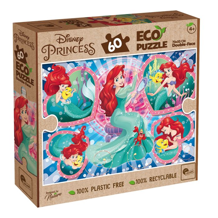 ECO-PUZZLE 60 PCS DOUBLE FACE LITTLE MERMAID