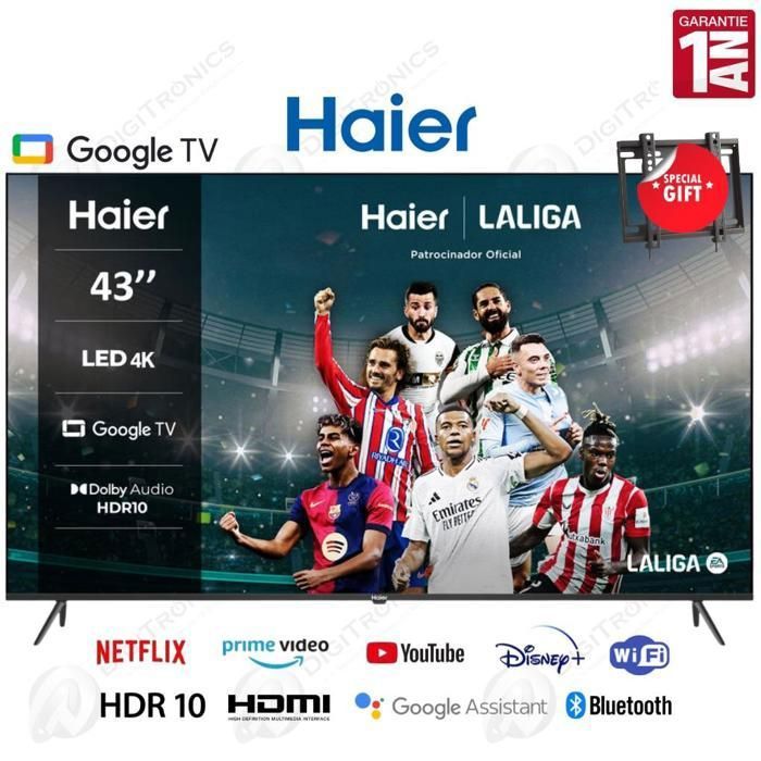 TV 4K UHD - HAIER - H43K800UX - Google TV - HDR10 - 43 pouces
