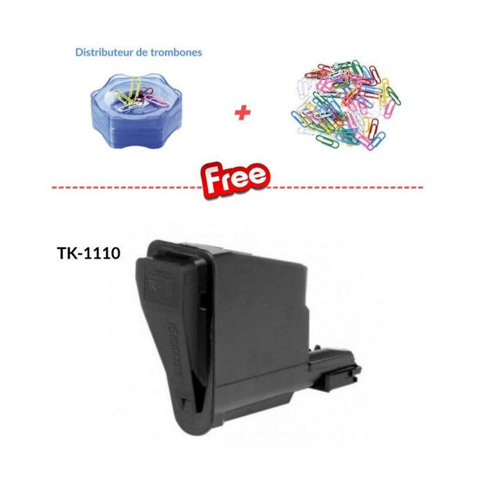 Toner Laser TK-1110 compatible ( Distributeur + trombones offert )