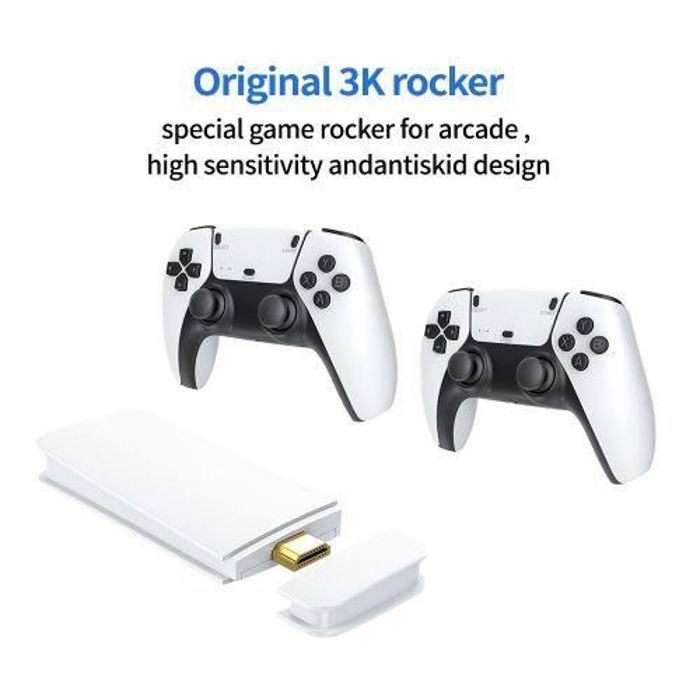 Data Frog Bâton de jeu sans fil pour touristes, poignée de jeu rétro, sortie HDMI, adaptée aux jeux PS1-504