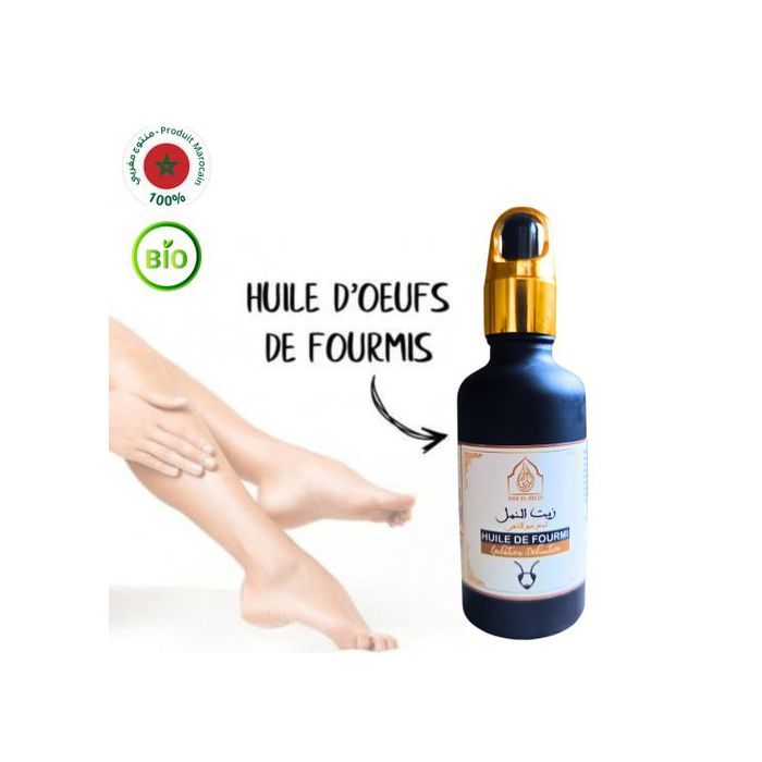 Huile d’œufs de fourmis - Dar El Beldi - 50ml - Epilation définitive - Produit Bio - 100% Originale