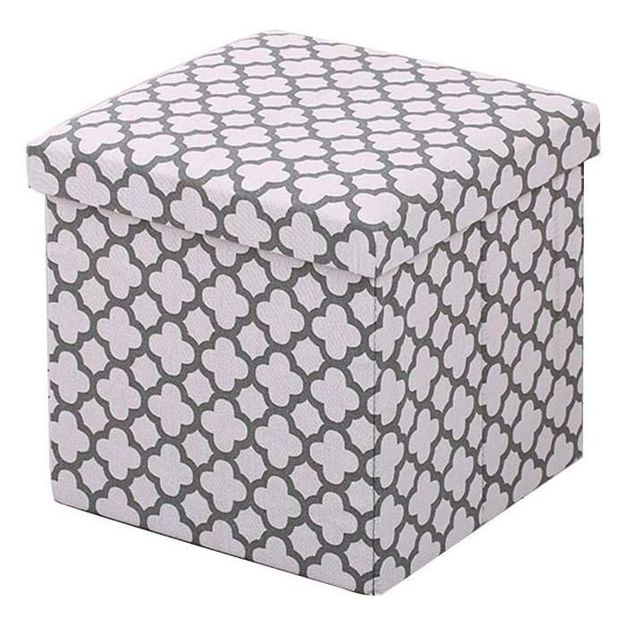 Pouf de rangement - GENERIC - GN190927-31 - 38x38x38 cm - Beige - 1 place - Design contemporain