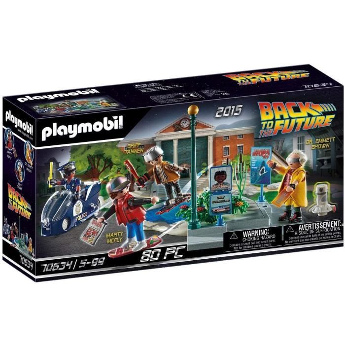 PLAYMOBIL - 70634 - Retour vers le Futur - Course d'Hoverboard - Enfant - Bleu
