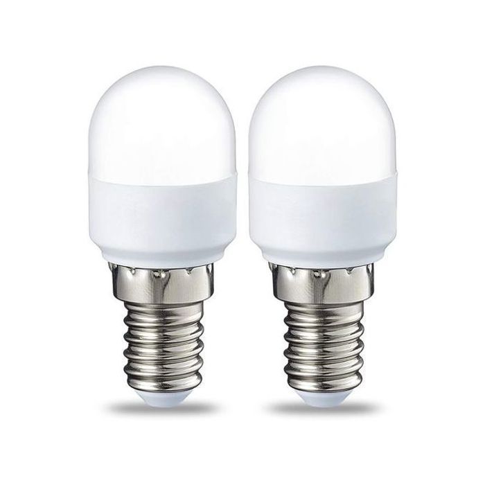 Lot de 2 lampes LED pour réfrigérateur 2W (équivalent 20 W) Blanc froid