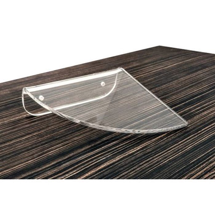 Étagère flottante transparente d'angle quart de rond
