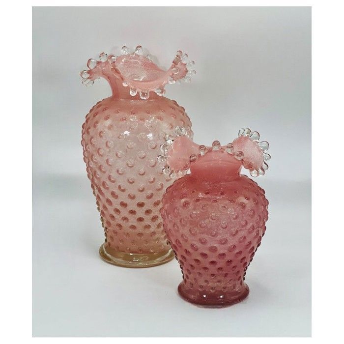 Vase en verre - HL2138P-1 - Rose - 21x38 cm - Contemporain - Design