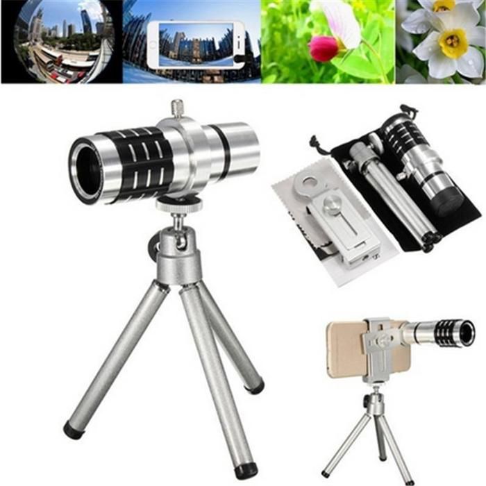 Objectif Téléobjectif Universel - Non spécifié - 12X - Détachable - Compatible Mobile - Zoom Optique