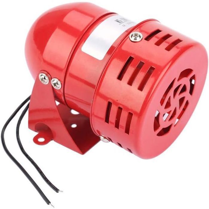 Mini Sirène Filaire 220V, Alarme de Moteur en Métal Protection électrique Contre Le vol