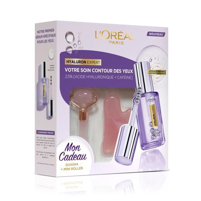 Sérum Contour des Yeux - L'Oréal Paris - Hyaluron Expert - 2.5% Acide Hyaluronique - Caféine - 20ml