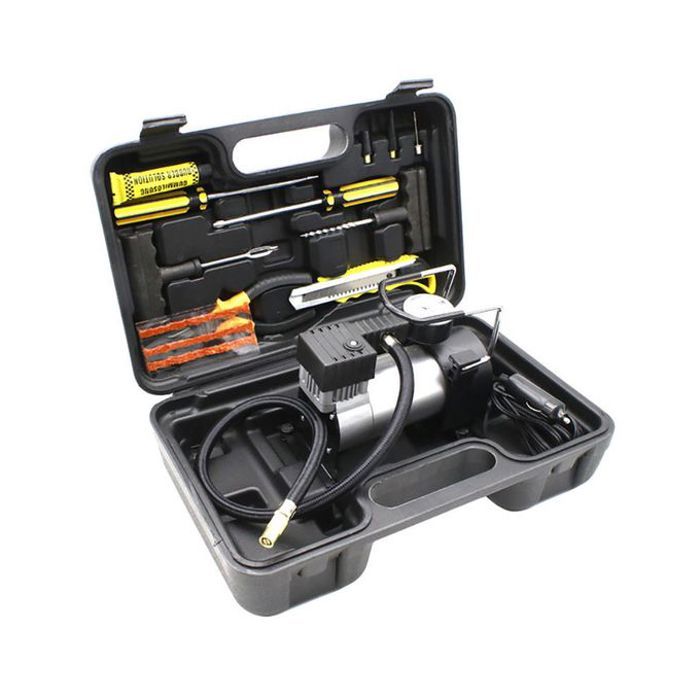 Boîtier de compresseur de voiture, avec outils, 12v, 35 lmin, 150psi