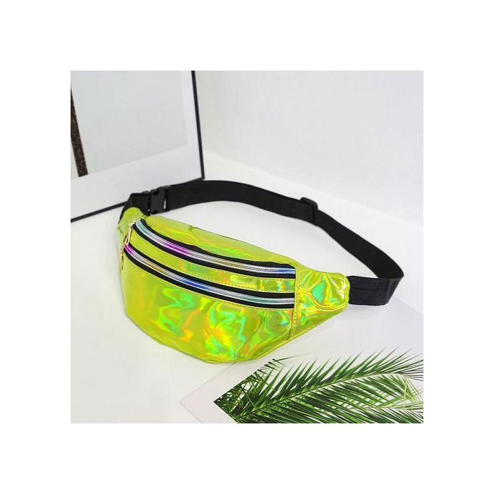 Sac banane holographique, laser, unisexe, Sacoche de qualité, Sac de poitrine étanche, Sac à bandoulière