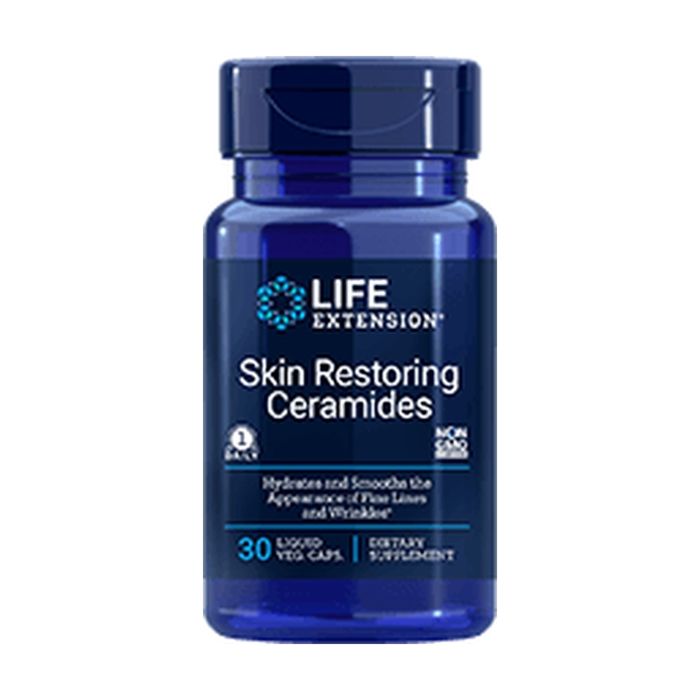 Compléments alimentaires, Life Extension, Skin Restoring Ceramides 02096, Peau, cheveux, ongles, Capsules, 30 pcs, Usa
