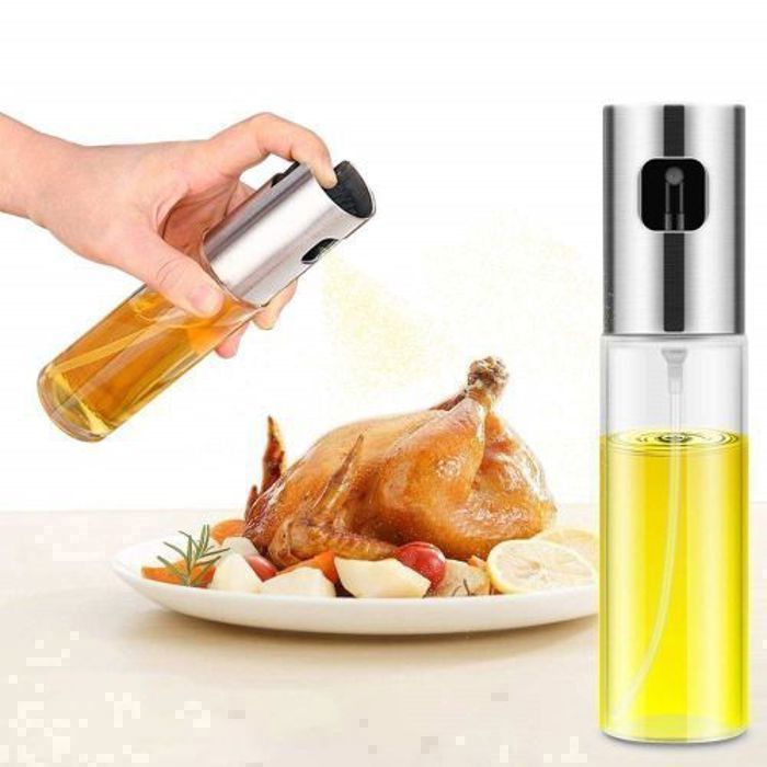 Flacon spray pour huile d'olive - MARQUE - 100 ml - Verre - Réutilisable - Sans BPA