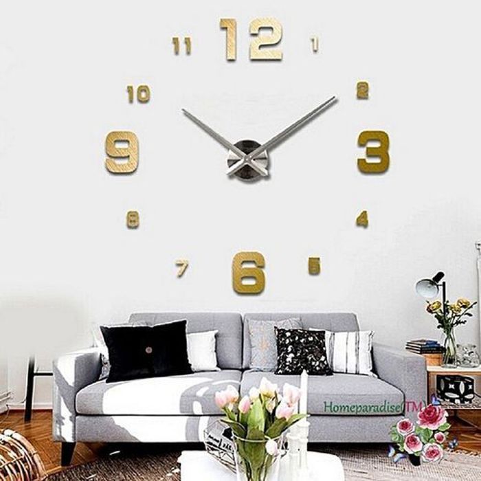 Horloge Murale Design 3D Golden