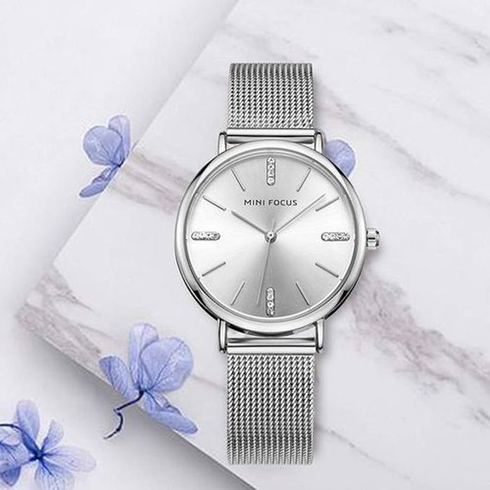 Montre Femme - MINI FOCUS - Modèle Minimaliste - Étanche - Acier Inoxydable - Doré Rose