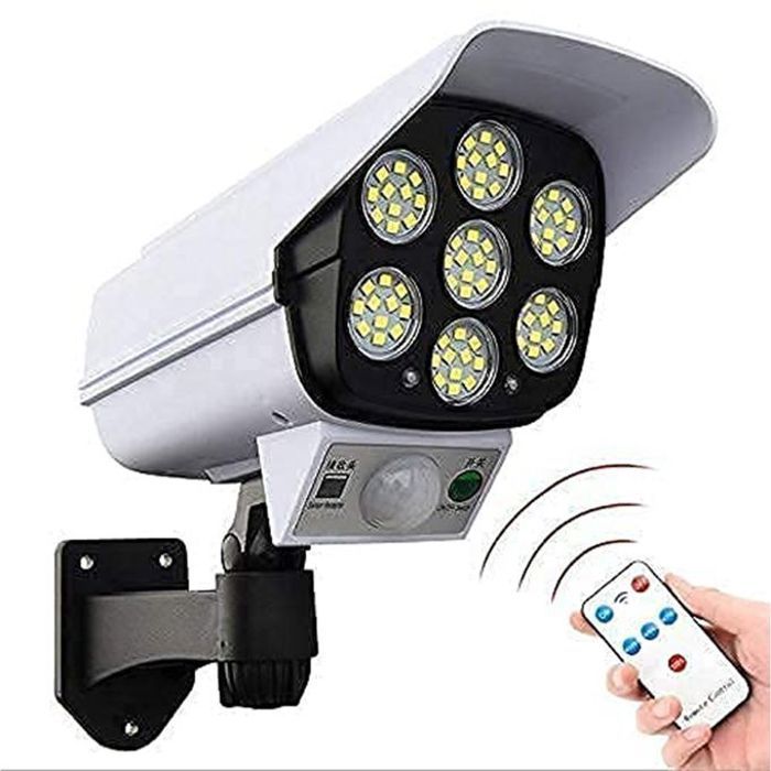 Lampe solaire, capteur de mouvement extérieur, avec télécommande