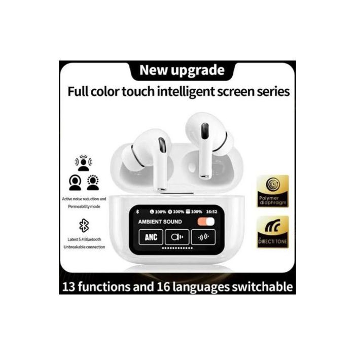 Écouteurs Bluetooth sans fil  antibruit Intra-auriculaires Écran tactile avec HD