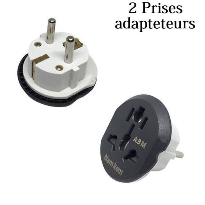 Adaptateur électrique, Prise Adaptateur // Multiprises électrique 2 Pièces
